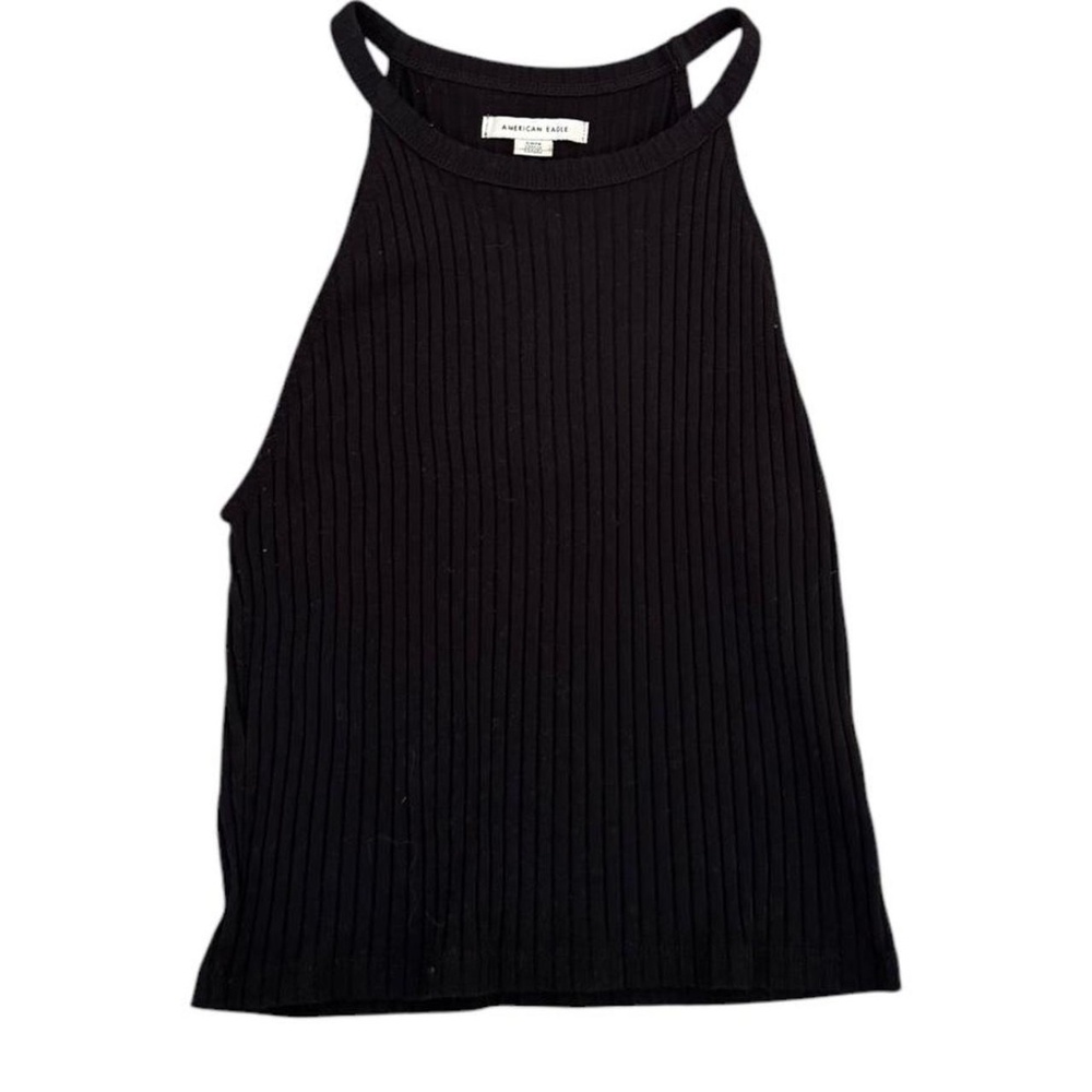 ✰black american eagle halter neck tank top✰
